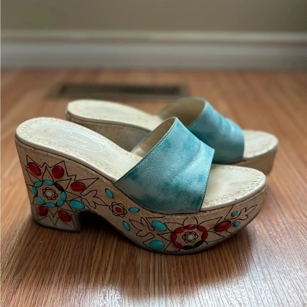 Bruno Magli Couture Wedge Sandals - Picture 2 of 7